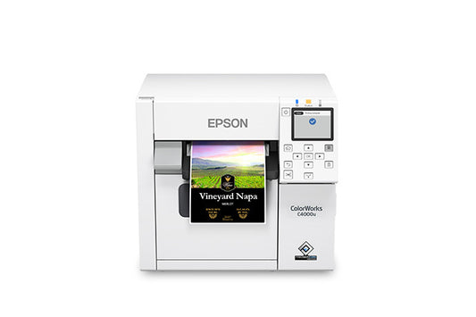 ColorWorks CW-C4000A Glossy Color Inkjet Label Printer with Auto Cutter